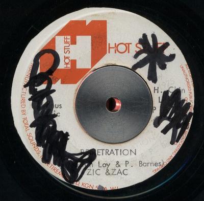 7-Zoll-Schallplatte ZIC ZAC Penetration KEINE Heißer Stuff 1975 Jamaika Reggae Ska Dub Gebraucht