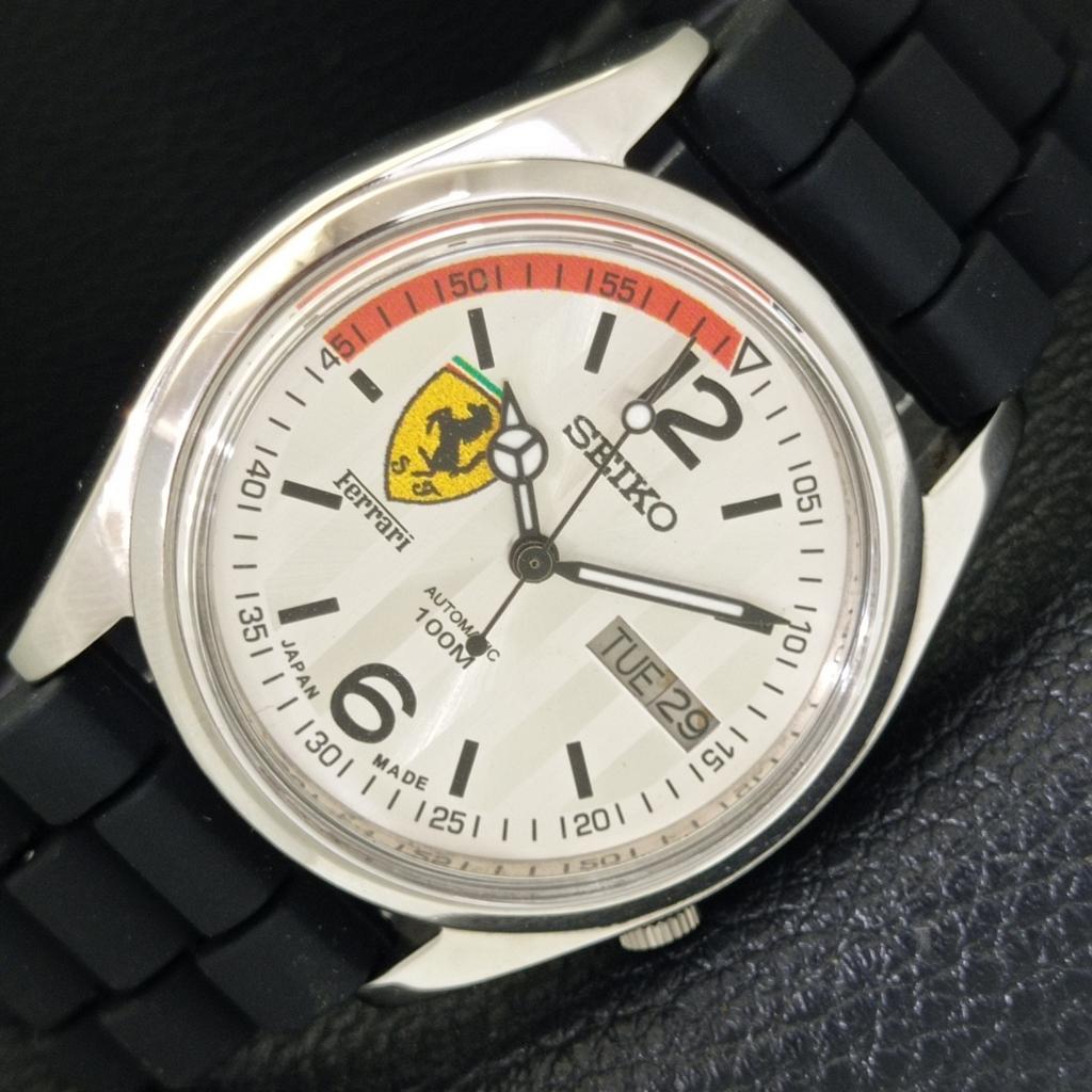 

VINTAGE SEIKO AUTOMATIC 7009A JAPAN MENS FERRARI DIAL WATCH a700536-5 R203-a700536