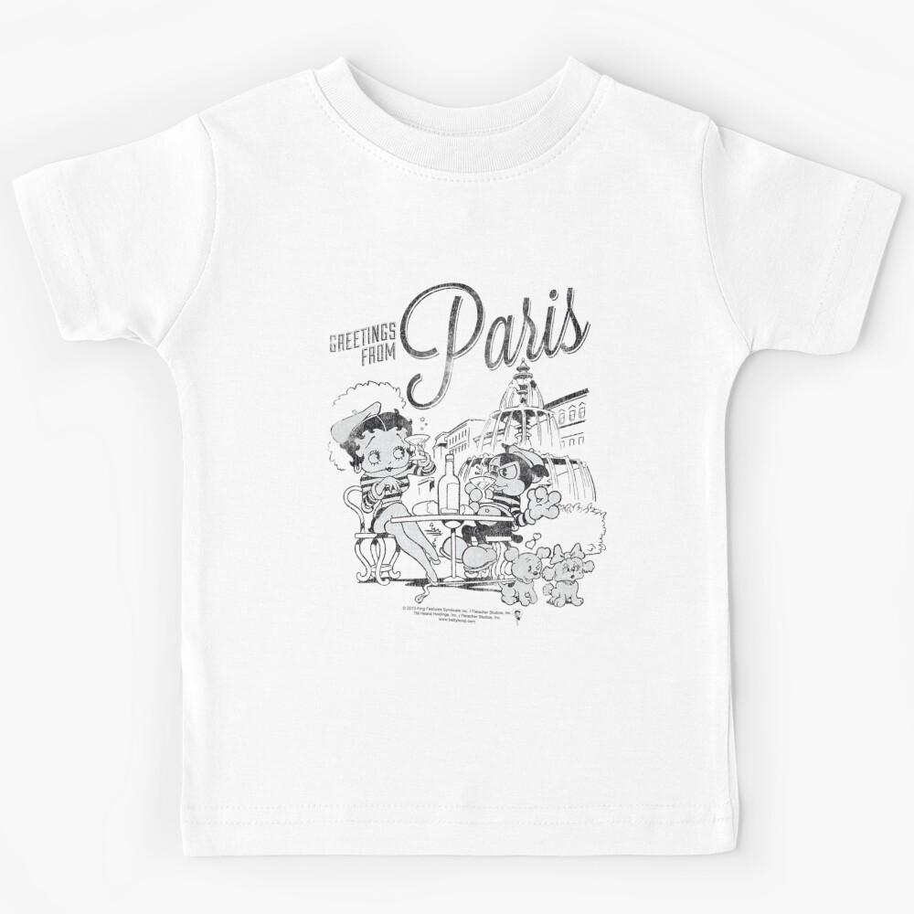 Betty Boop Greetings From Paris Kids T-Shirt 150