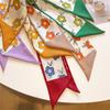 1116 new small long silk scarf women's tied bag handle with streamer simulation silk scarf silk scarf headband