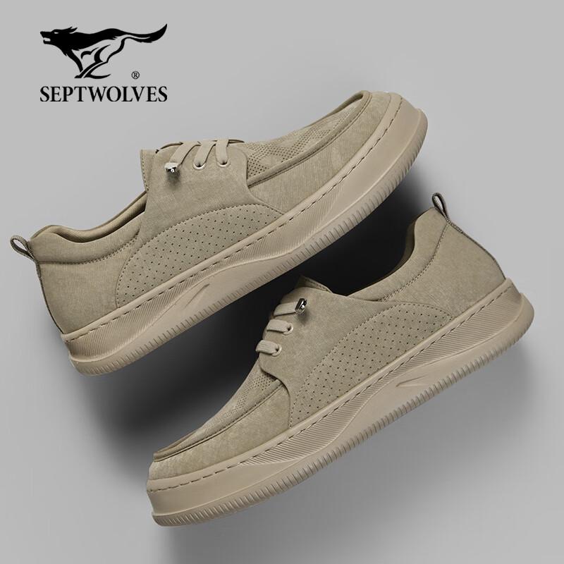 Septwolves Men s 2026 Summer Breathable Slip-on Canvas Shoes 41