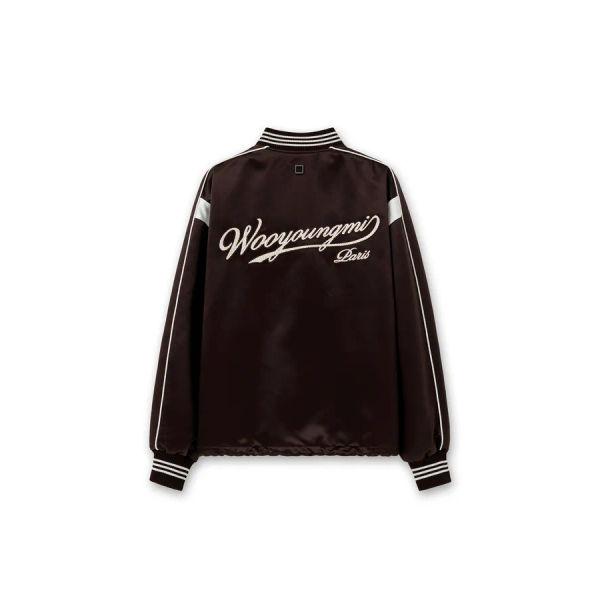 [wooyoungmi] Brown Logo Baseball Jacket W261JP03908D