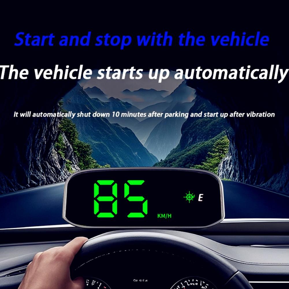 Light Sensing HUD Solar GPS Speedometer Day And Night Driving Automated Driving Direction Display Non-deformable Materials