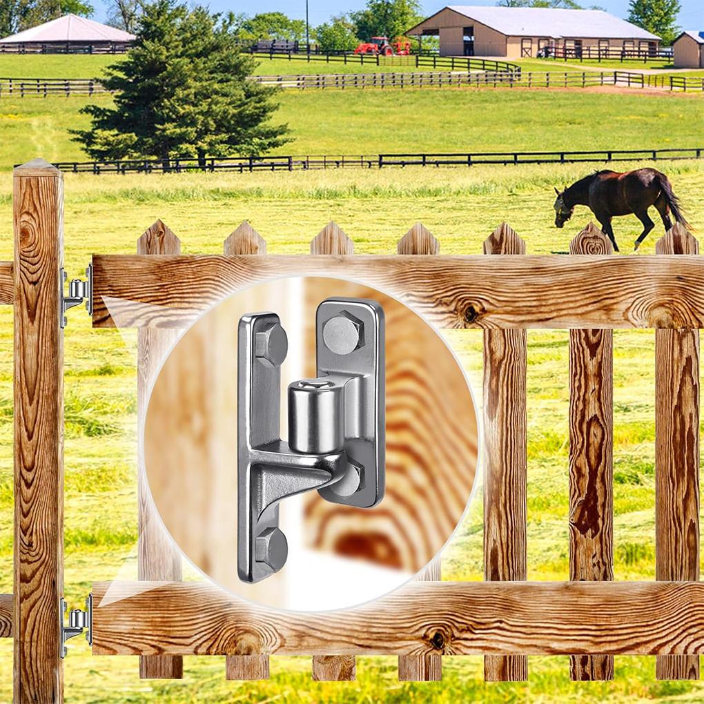 2025 New 2PCS Gate Hinge Stainless Steel 304 Gate Hinge Female And Male Door Hinges For Fence Gates Farm Gates And Barn Gates
