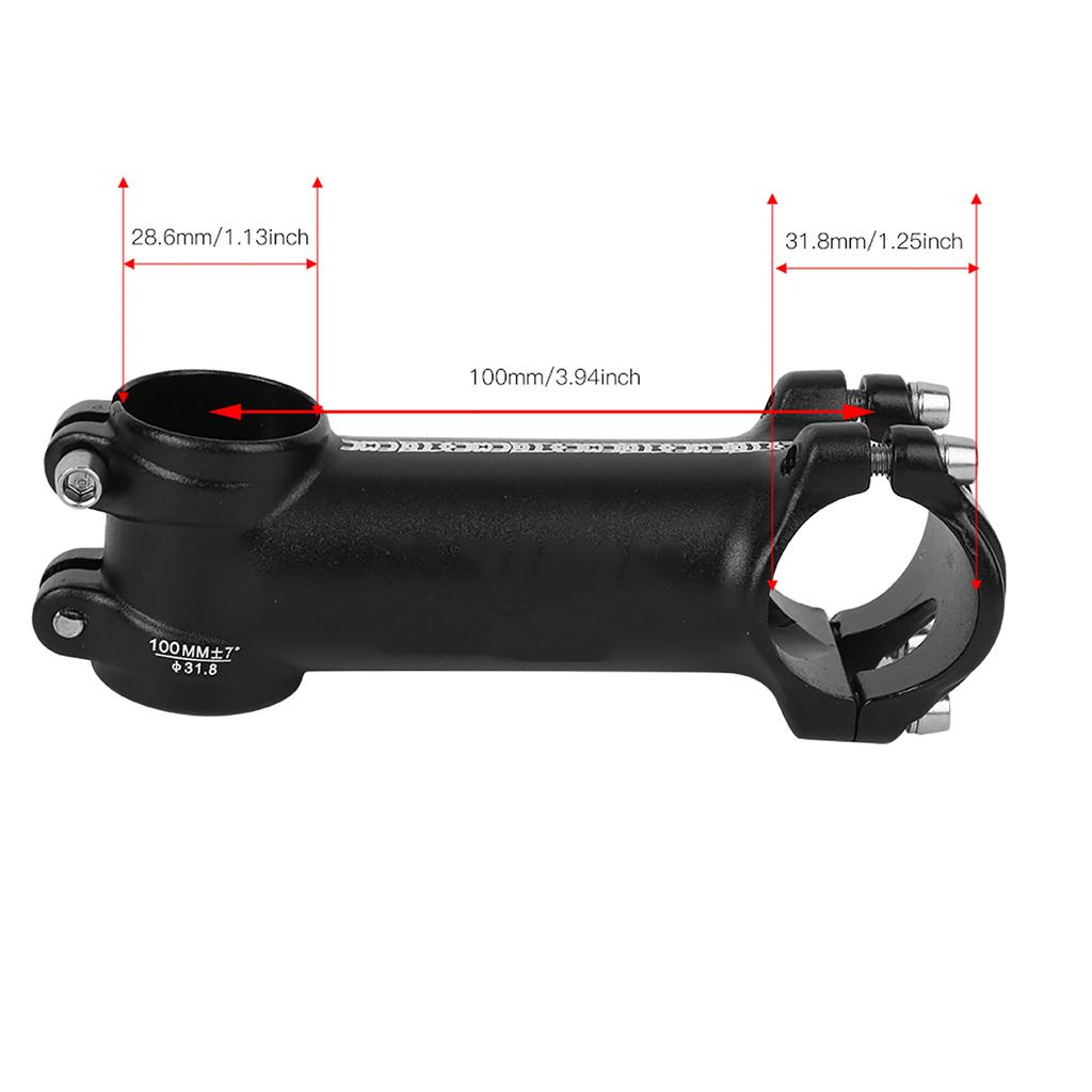 Aluminium Alloy High Strength Black Simple Generous Safer Riding Road Bike Stem Mountain Bicycle Cycling