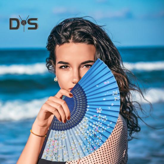 Faltfächer im chinesischen Stil mit Quasten, tragbarer Handkühlventilator für den Sommer, Dekoration, Tanz-Performance-Requisiten, Party-Kostümzubehör