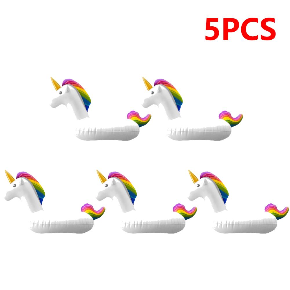 Nafukovací držák na pohár plovoucí nafukovací podtácky na nápoje z kokosového stromu Flamingo Unicorn držák na pití do bazénu plovák