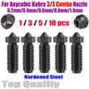 For Anycubic Kobra 3 Nozzle 0.2 0.4 0.6 0.8 1.0mm Hardened Steel 3D Printer Nozzles For Anycubic Kobra3 Combo Nozzle