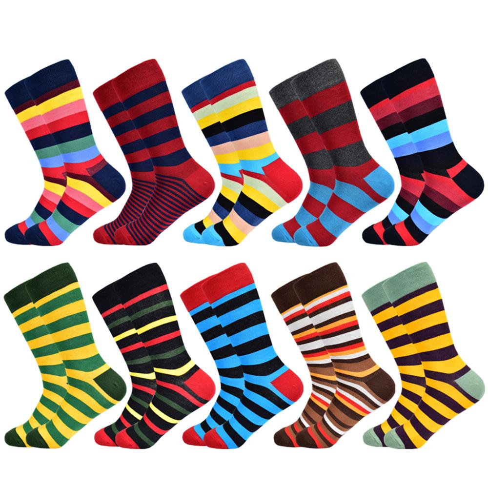 Classic  Men Socks Casual Gentleman High Quality Color Puzzle happy Socks Business Party Dress Cotton Socks for Men