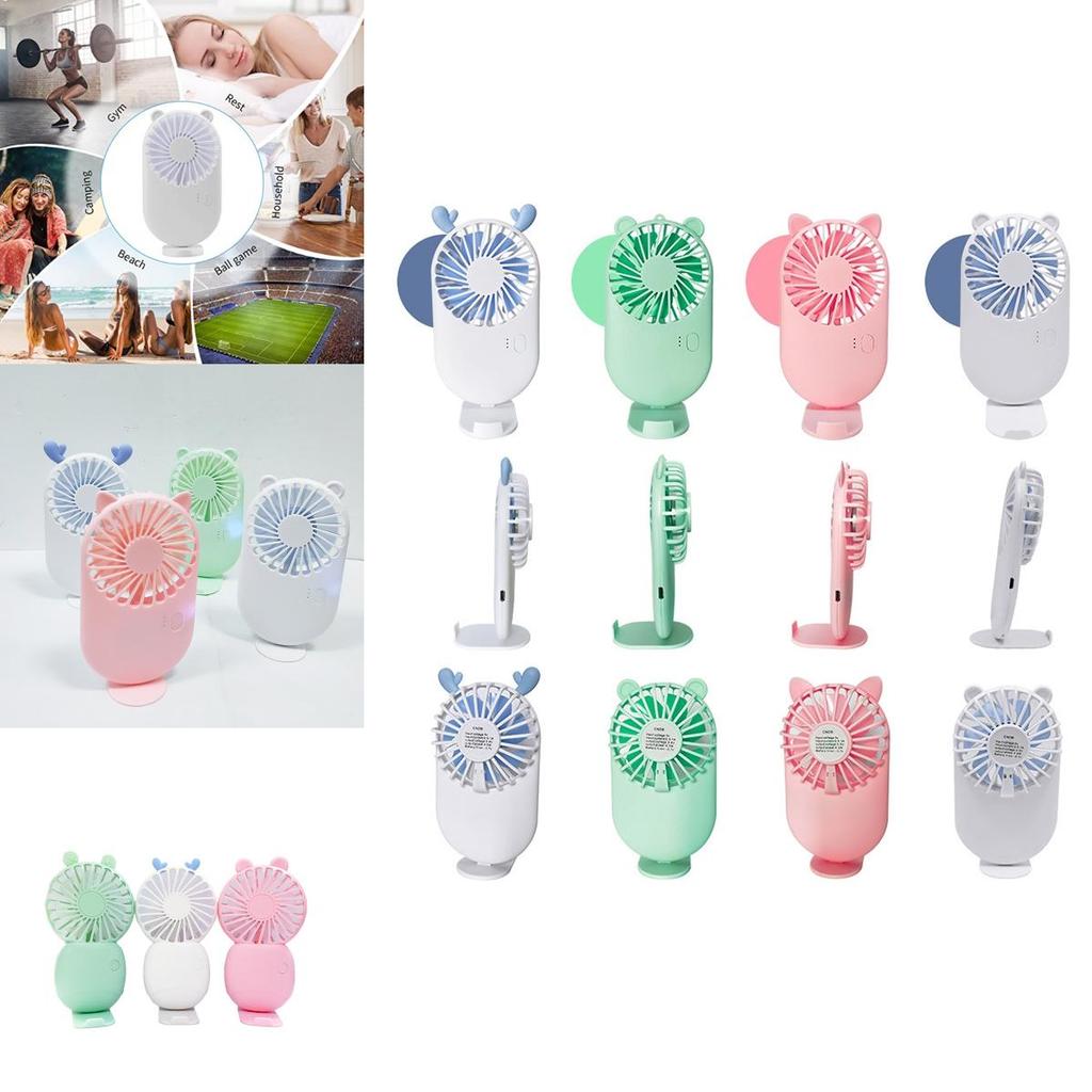 Handheld Mini Usb Fan With Holder Portable And Adjustable For Outdoor Travelling
