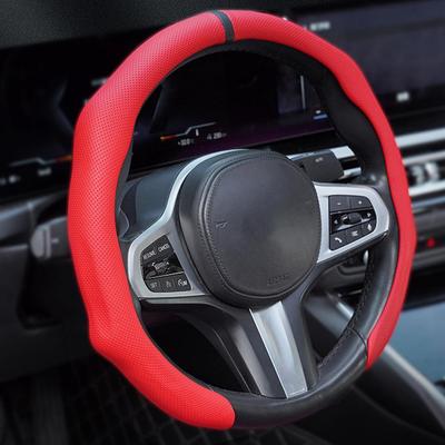 Universal Car Nappa Leather Steering Wheel Cover Breathable Shaping Cover 5D Premium Car 2026 Plastic Car Handle 5D Suede S H1N0