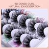 7 Pairs of Colored Hair-fried False Eyelashes with Multi-layer Thick Cross Mink Fur Lashes Mink Individual Lashes Extension Eyelashes Extension Kit