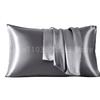 1pc Satin Pillowcase Breathable Soft Envelope Closure Satin Pillow Cases Solid Color Bedding Accessories Smooth Pillow Covers