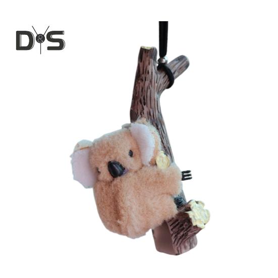 Car Hanging Ornament Koala Turtle Panda Hugs Stump Pendant Rearview Mirror Air Vent Decor Cute Car Interior Accessories