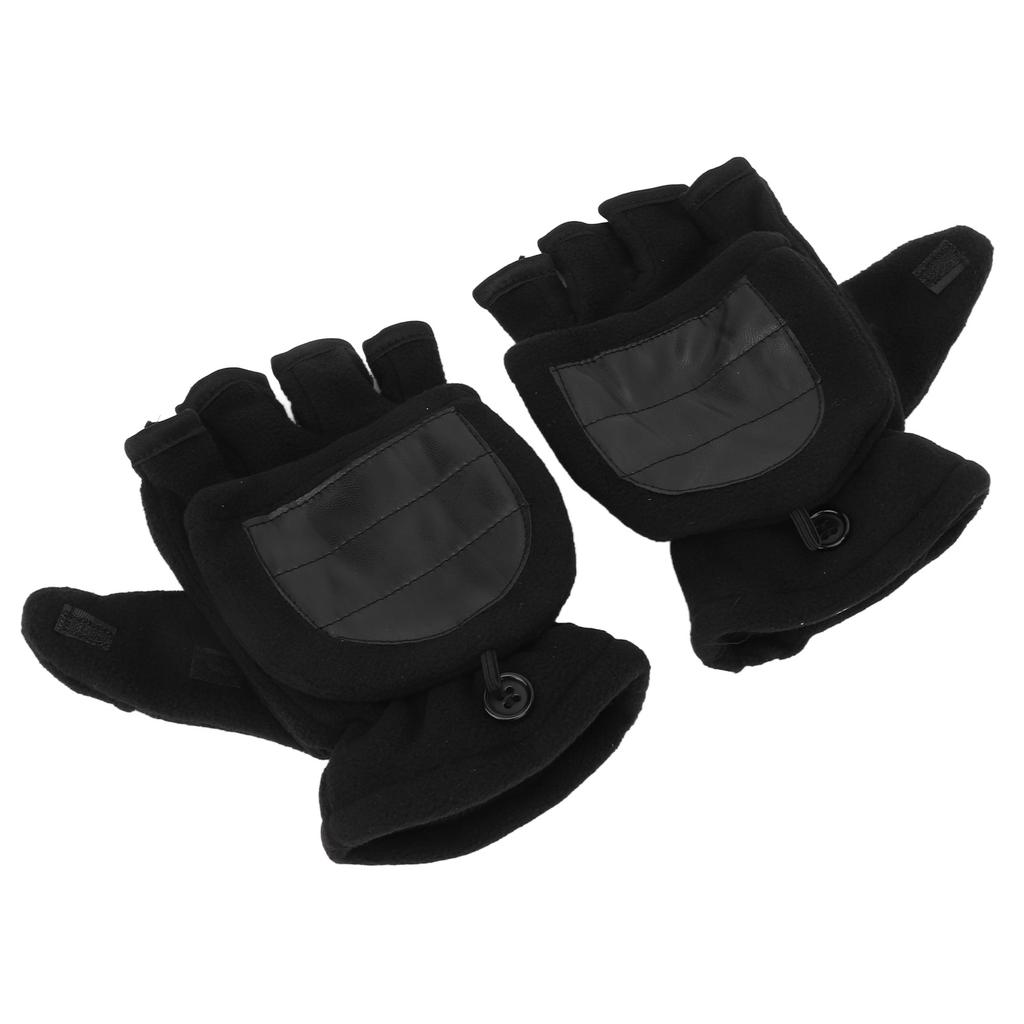 USB Heating Gloves Double Heating Half Fingers Warm Washable Electric Laptop Gloves for Outdoor