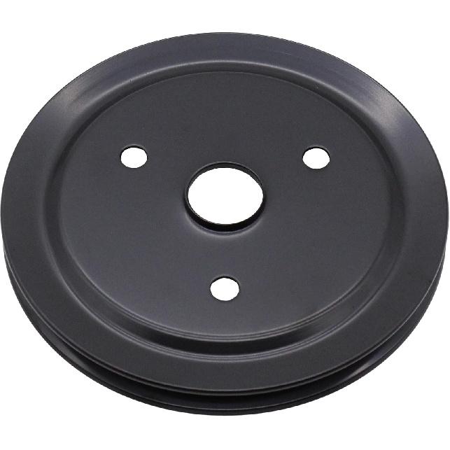 Black Steel Crankshaft Pulley Single-Groove SWP Short Water Pump - Compatible with Small Block Chevy SBC 262 265 267 283 302 305 307 327 350 400