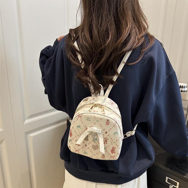 New fashionable cute niche mini backpack bag female sweet shoulder bag cartoon travel backpack