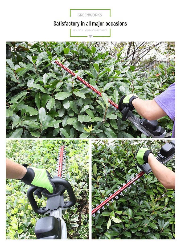 Greebo 40V Cordless Electric Hedge Trimmer with Pruning Shears