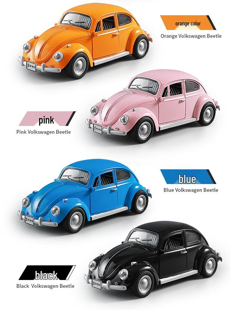 1:18 Volkswagen Beetle Diecast Model - Classic Retro Vintage Collection Toy Car Ornament