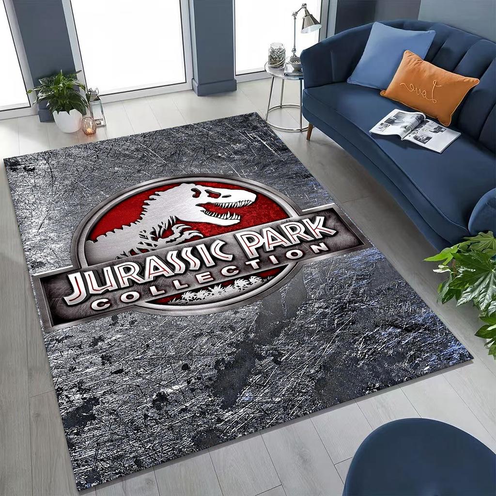 Classic Jurassic Park Dinosaur Movie Tyrannosaurus Rex Rug for Bedroom Living Room Sofa Home Doormat Decor,Non-slip Floor Mat