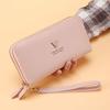 Women Wallets Double-Zip Long Wallet Clutch Purse Zipper Wallet
