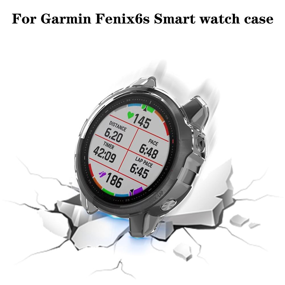 Soft TPU Case Cover for Garmin Fenix6S Shockproof Protective Case Frame