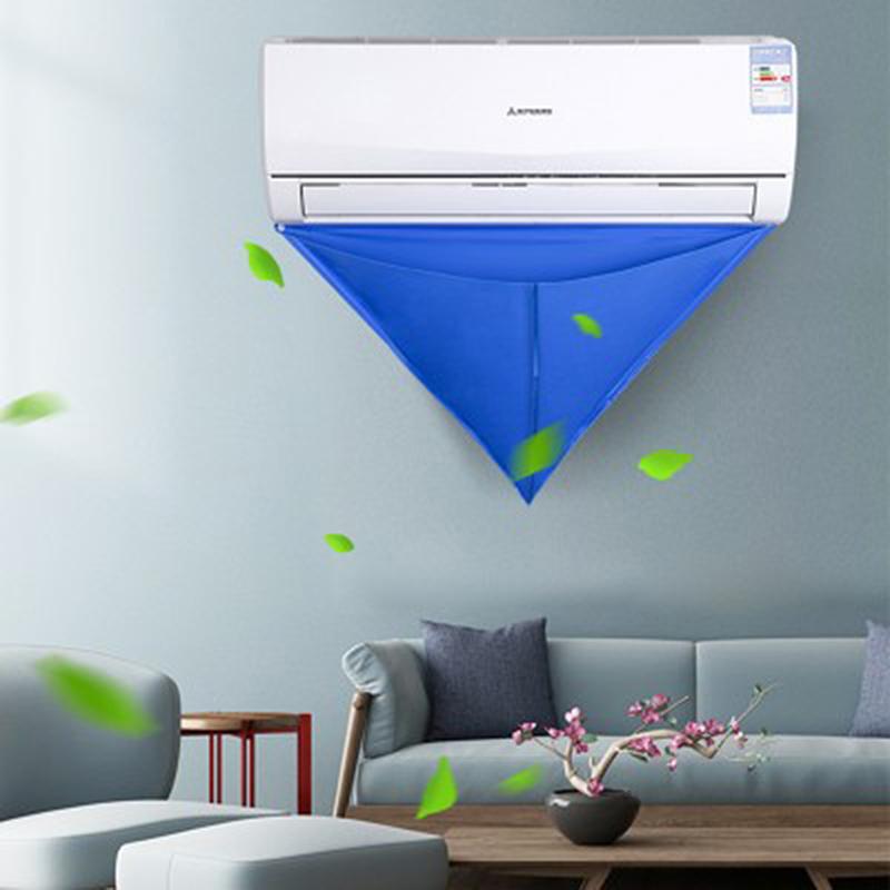 100 cm luftkonditioneringsrengöringspåse PVC-förtjockad rengöringsmedel med vattenrör Hem 1-1,5P delad hängande luftkonditioneringsverktyg