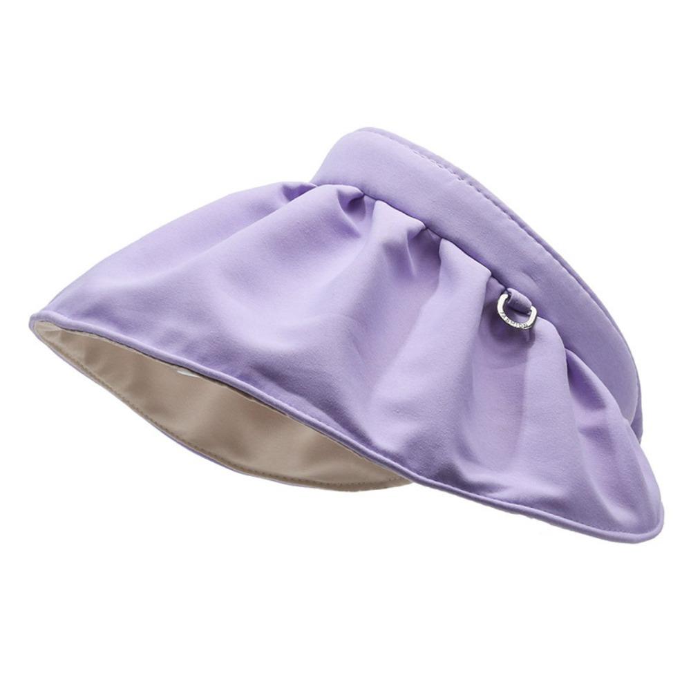 Topless Sun Protection Cap Sweet Foldable Visor Cap Fashion Female Shell Hat  Travel