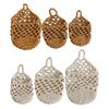 Storage Basket with Handle Wall Hanging Plant Baskets Hand-Woven Cotton Rope Planters for Fruits Plants