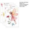 4Pcs Wall Decals, Flower Fairy Print Wall Stickers, Self-Adhesive Removable Waterproof Wall Decals for Home Bedroom Living Room Kids Room