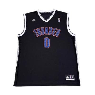 X NBA Collaboration Oklahoma City Thunder Russell Westbrook 0 V-Neck Fashion Sports Sleeveless Basketball Jersey 7818A-3NR-FKG1071