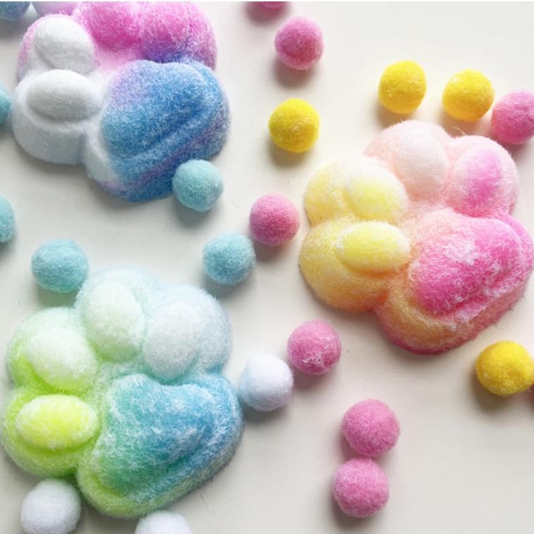 Colorful Soft Squishy Cat Paw Stress Relief Toy Slow Rising Fidget Sensory Toys for Adults Kids Anxiety Relief Squeeze Gifts