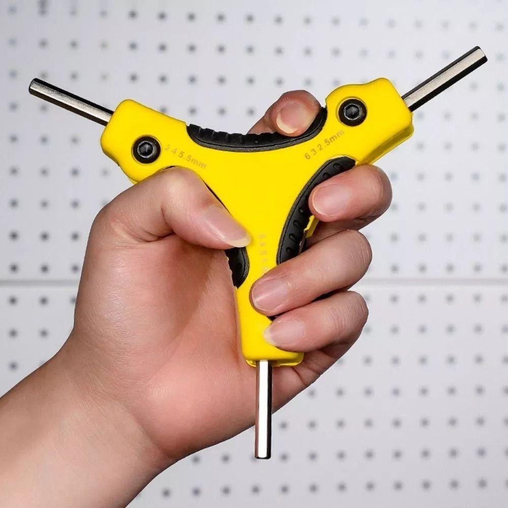 

1.5/2/2.5/3/4/4.5/5/5.5/6mm Triangular Inner Hexagon Wrench Set Bicycles Maintenance червоний