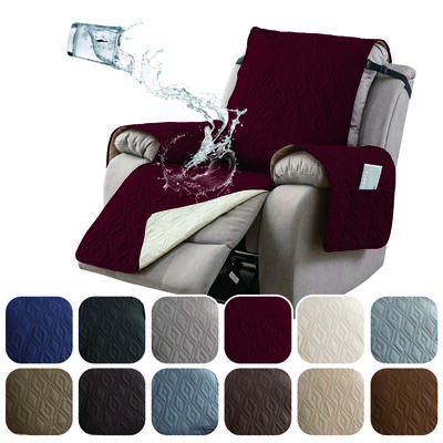 Recliner Chair Covers Waterproof Armchair Slipcover Sofa Strap Adjustable Elastic With Furniture Protector For Living Room