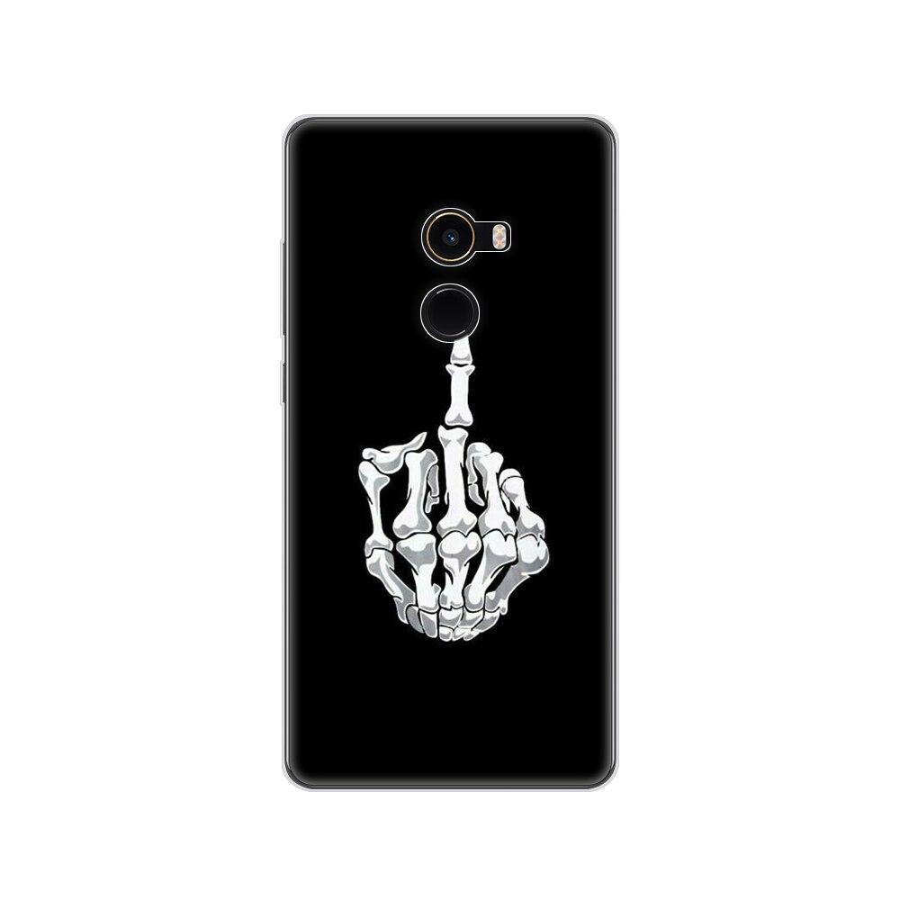 Soft Case for Xiaomi Mix 2 Silicon Case for Xiaomi Mi Mix 2 Mix2 Back Cover Protective Printing Transparent Coque