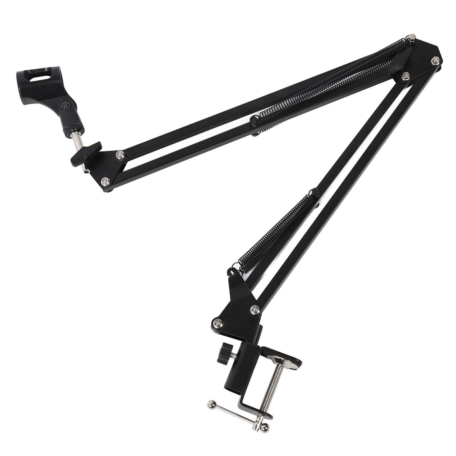 

Настольная микрофонная стойка из железа и пластика, регулируемая микрофонная стойка с стрелой для студии