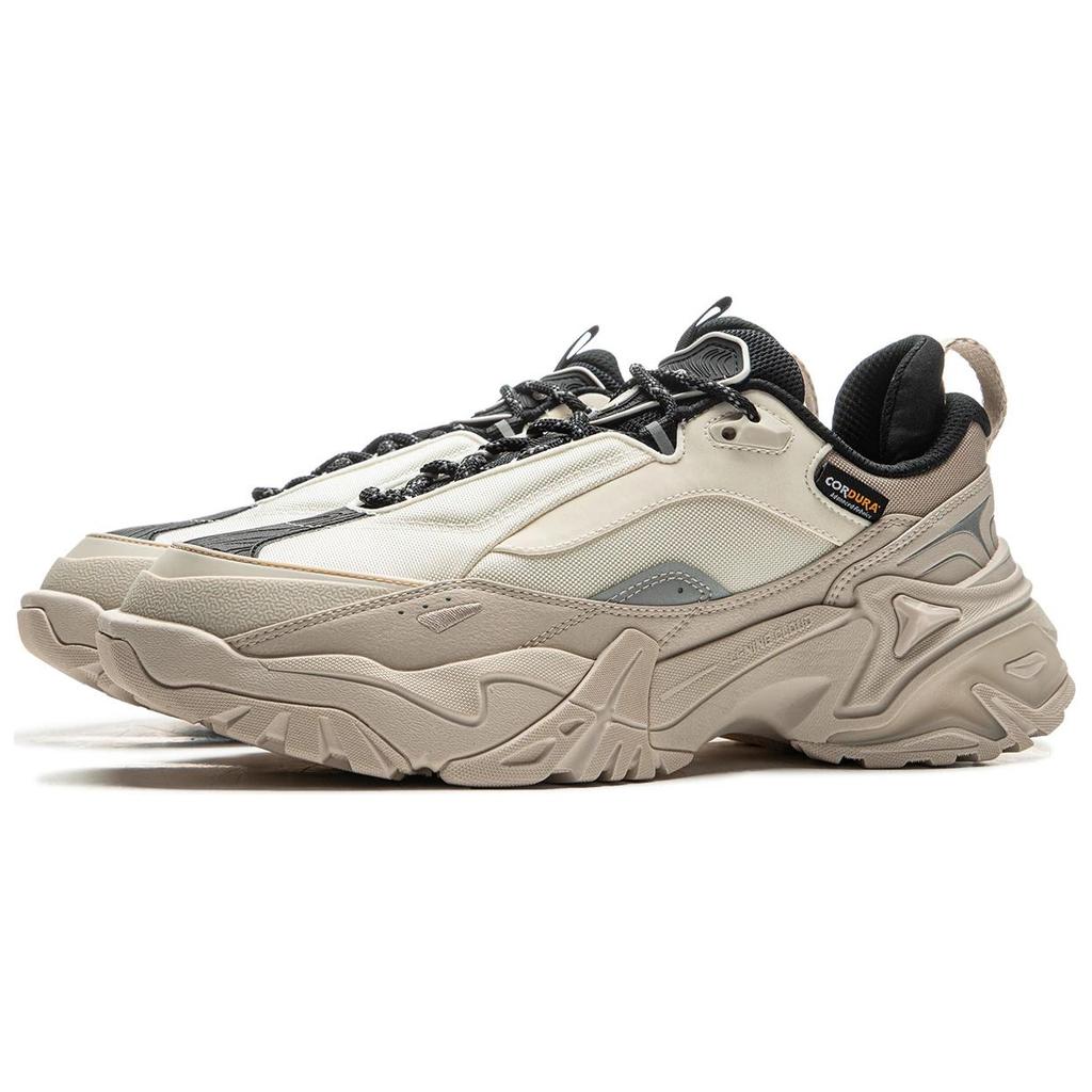 Li Ning CF Suo Qian Xing Ce 3 Comfortable Trendy Slip Resistant Durable Low Top Lifestyle Casual Shoes Men Casual Shoes Light-Gray AHCU037-1