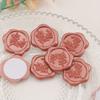 25pcs Rose Gold Wax Seal Stamp Stickers - Eucalyptus Wedding Invitation Envelope Seal Stickers, Self- Adhesive Stickers Perfect