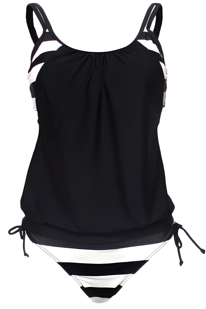 Tankini suit plus size swimsuit XXL black comfortable maternity briefs Tankini suit plus size swimsuit XXXL black comfortable maternity briefs