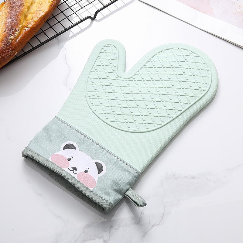 Anti-scald Microwave Gloves High-temperature Resistant Oven Gloves Baking Gloves Silicone Heat-insulating Gloves Baking Utensils