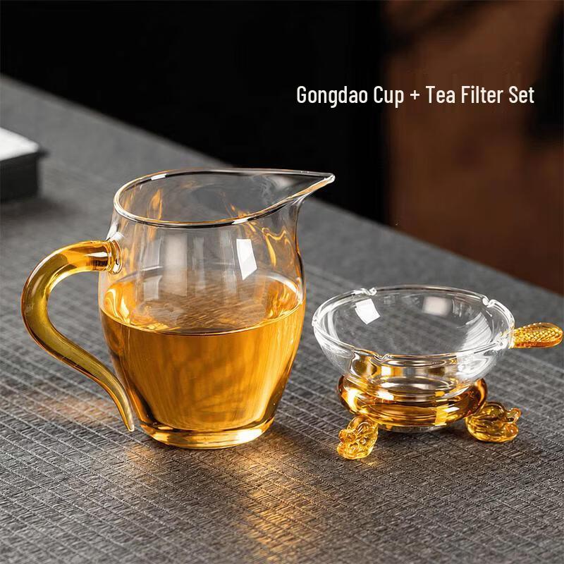 Glass Fairness Pitcher with Tea Strainer Set