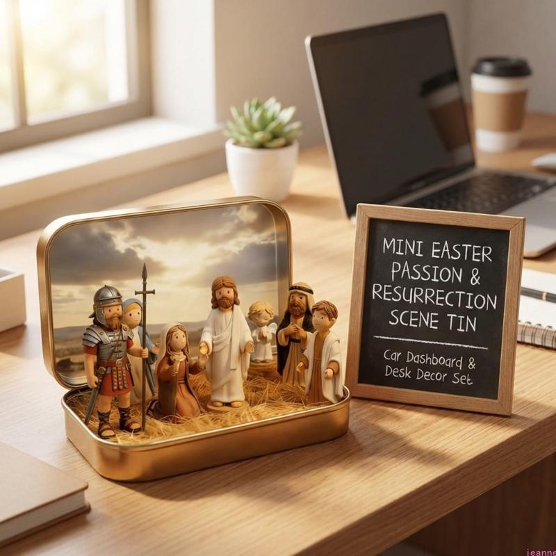 

Classical Display Gift Set Crafted For Festival Tabletop Decoration Miniature Easter Crucifixion Resurrection Scene CN