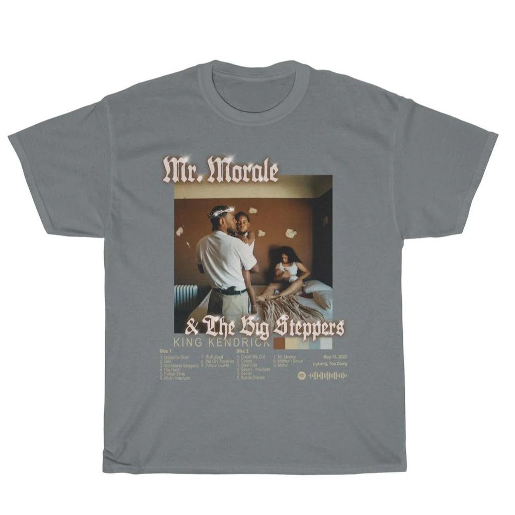 Kendrick Lamar Mr Morale the Big Steppers Album 100Cotton Shirt Unisex Y2k Hip Hop Summer Unisexs Short Sleeve Tshirt Fan Gift