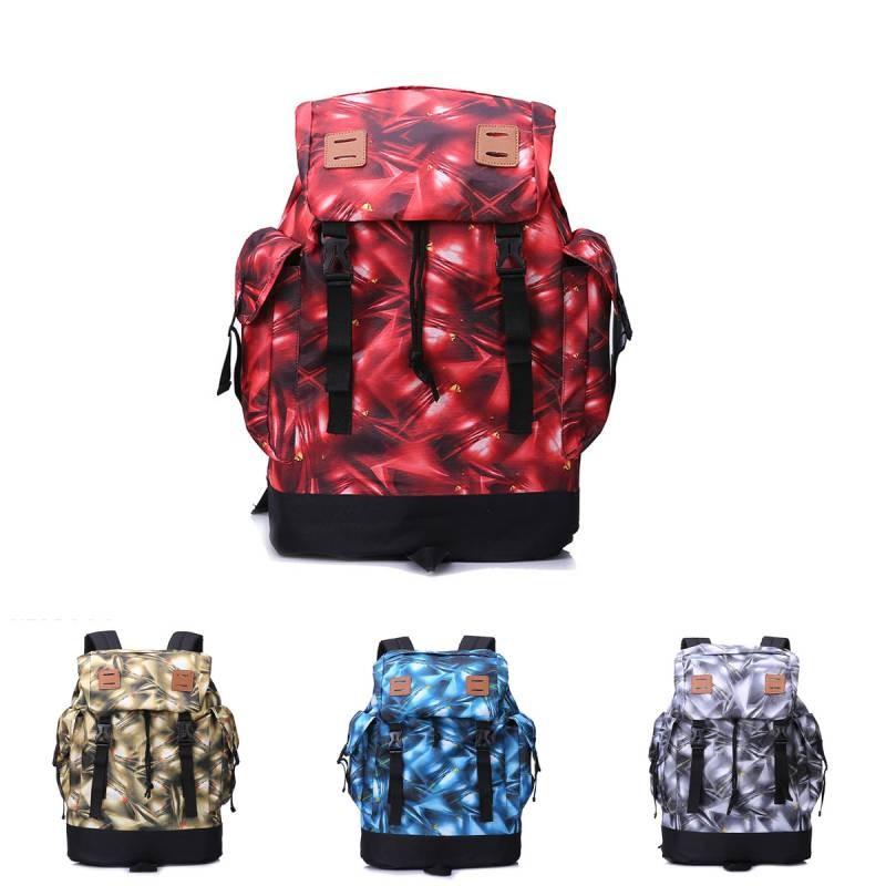 Waterproof Travel Mens Backpack Geometric Pattern Organizer Daily Bag Commute