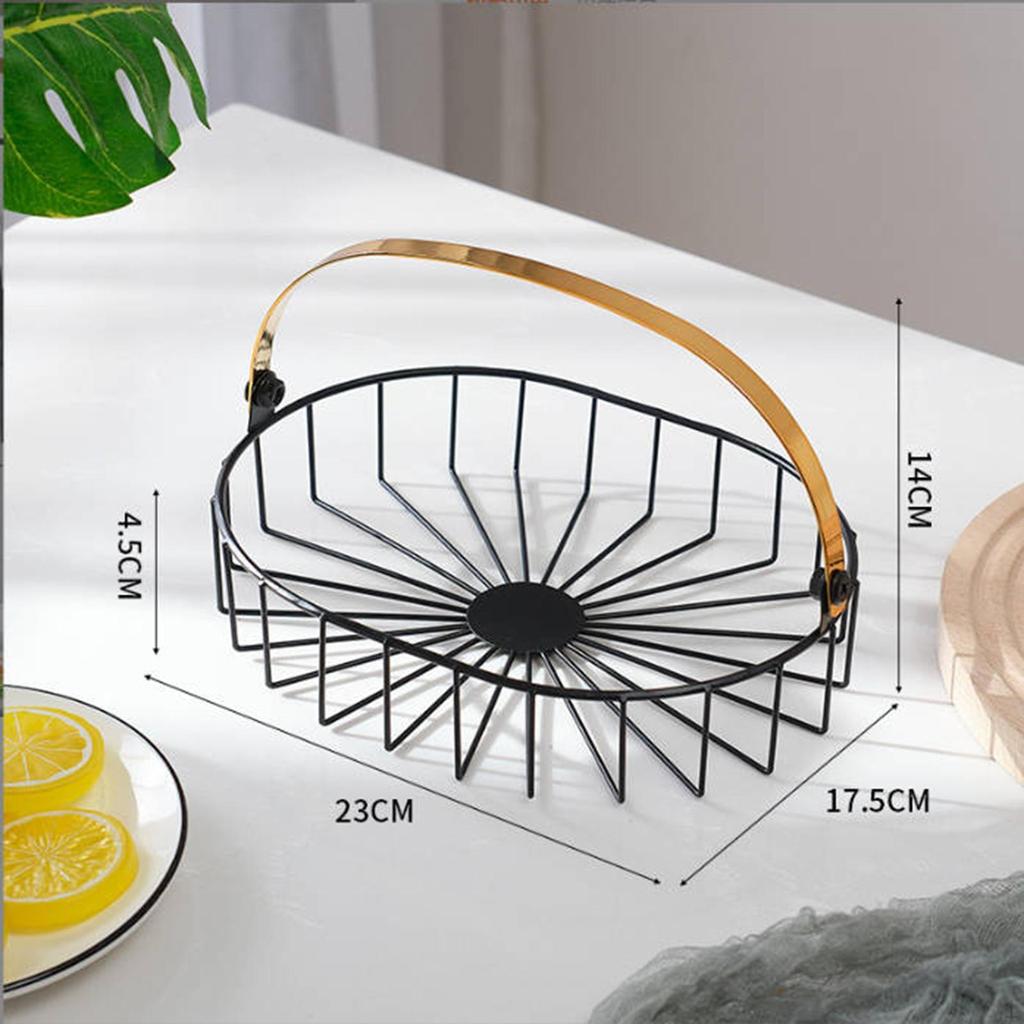 Fruit Basket Bread Storagre with Handle Snack Holder for Vegetable Cupcake