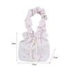 Versatile Nylon Shoulder Bag Sweet Drawstring Handbag Stylish Pleated Tote Bag  Female