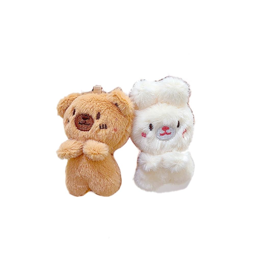 Plush Rabbit Bear Keychain Toy Stuffed Doll Bag Pendant Decoration Gift Kids