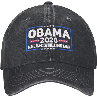 Obama 2028 Unisex's Baseball Cap, a Design That Makes America Smart Again, with Adjustable Size