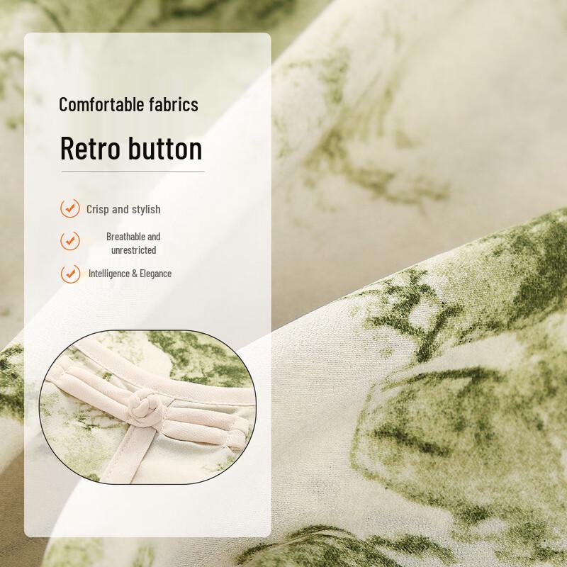 Mid-Aged Women's Summer Chinese Style Printed T-Shirt