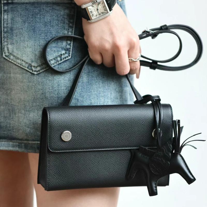 Недавно выпущенная винтажная сумка через плечо Snapwallet 18 см маленькая квадратная сумка с принтом ладони и сумка для телефона из натуральной кожи 185x5x12cm чёрный 5938₽